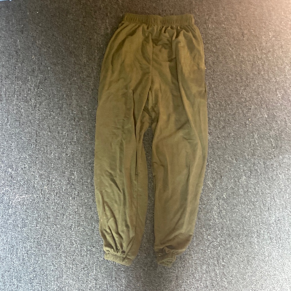 dark green sweatpants